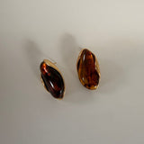 MARBLED STONE STUD EARRING