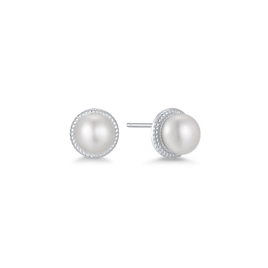 TEXTURED PEARL STUD