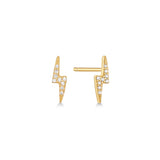 LIGHTNING BOLT PAVE STUD