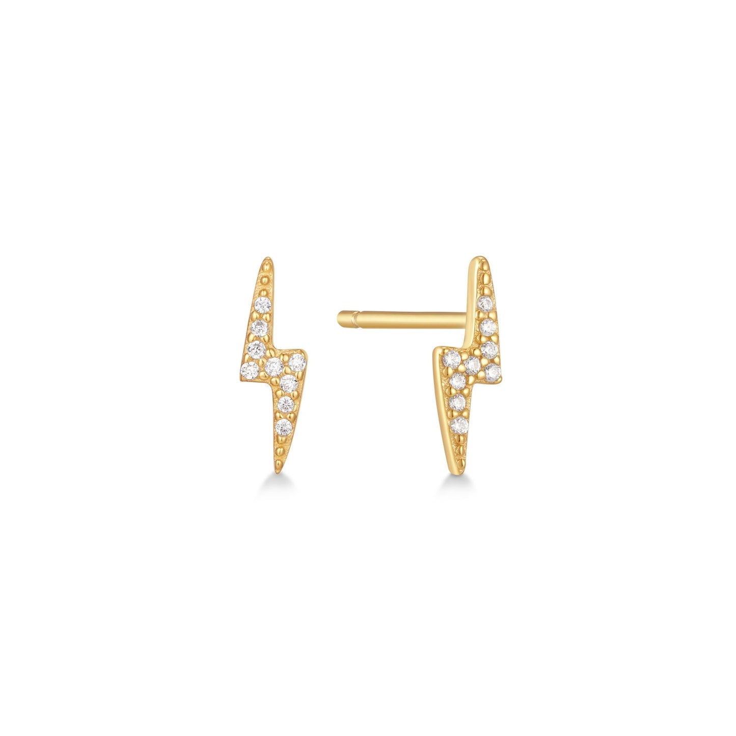 LIGHTNING BOLT PAVE STUD