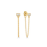 MINI BAGUETTE DANGLE STUD