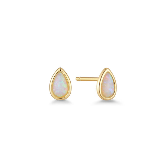 WHITE OPAL STUD