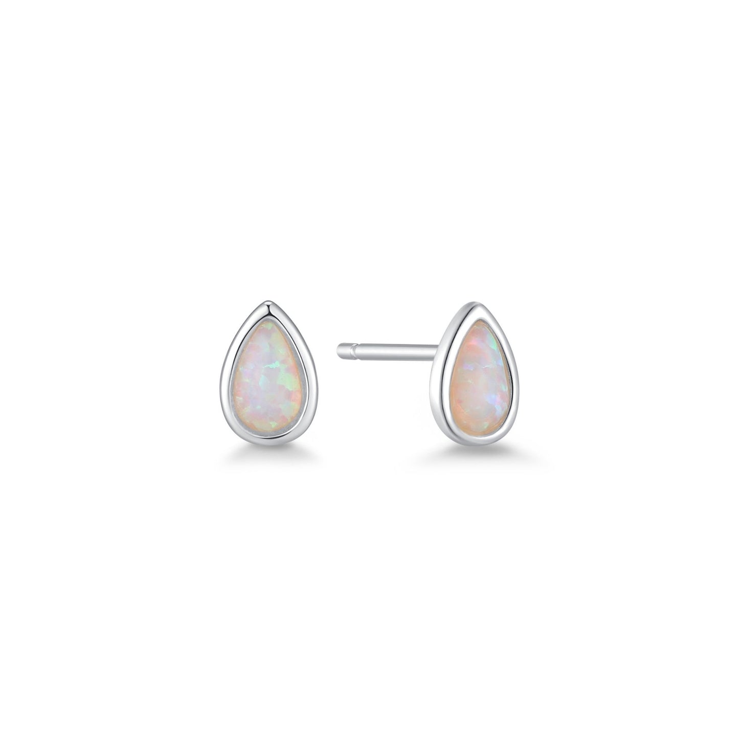 WHITE OPAL STUD