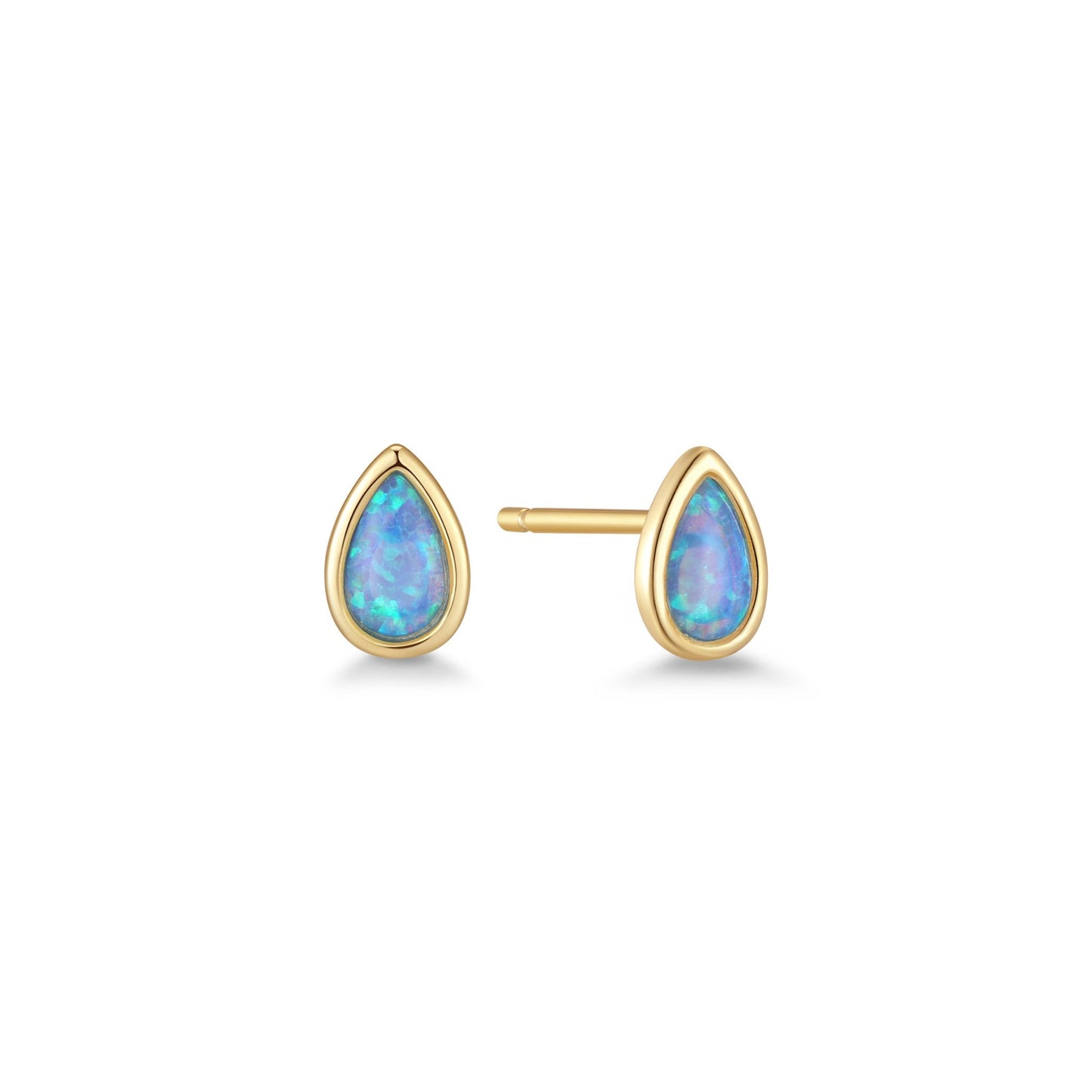 BLUE OPAL STUDS