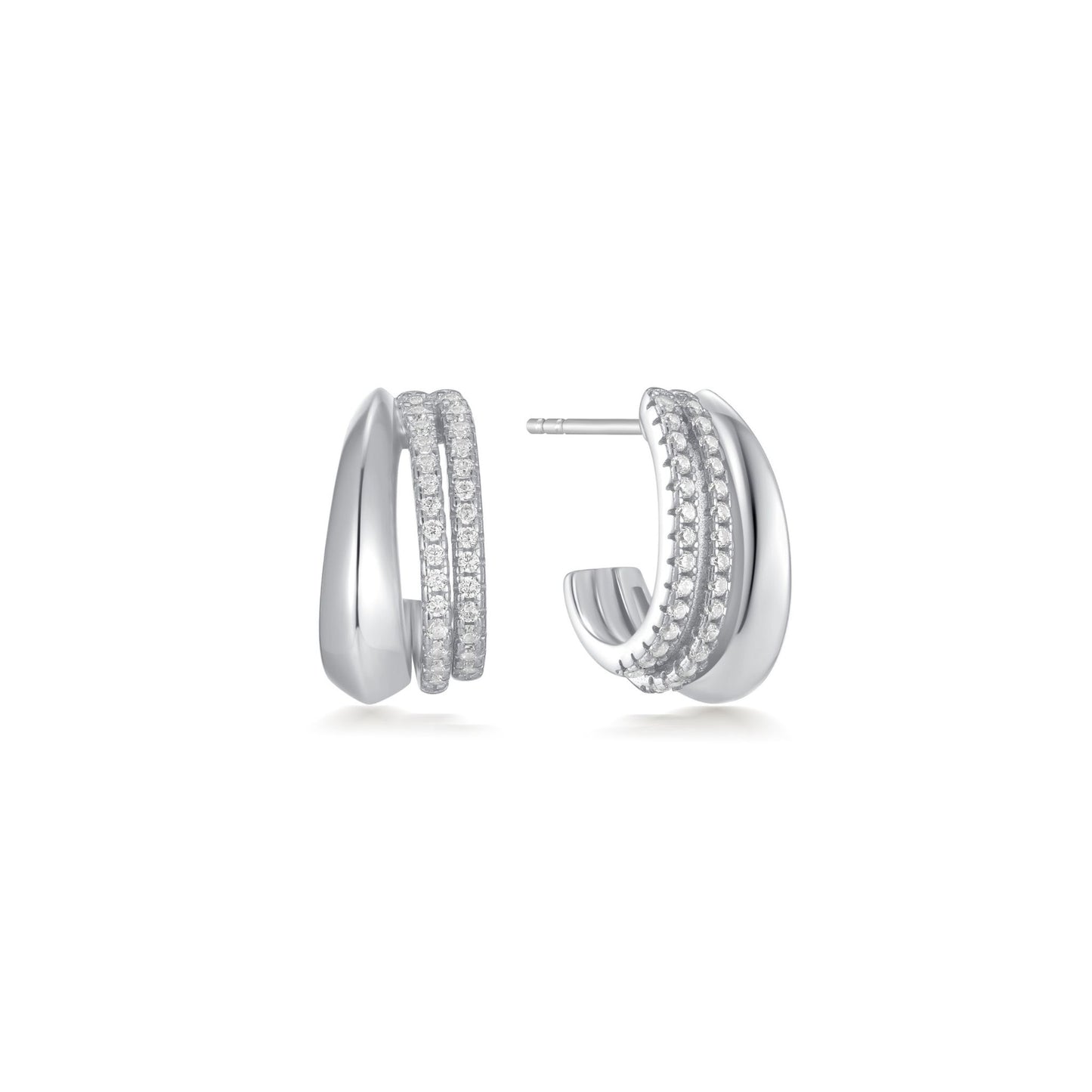PAVE MINI HOOP STUD
