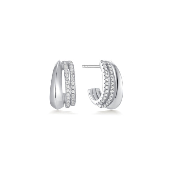 PAVE MINI HOOP STUD