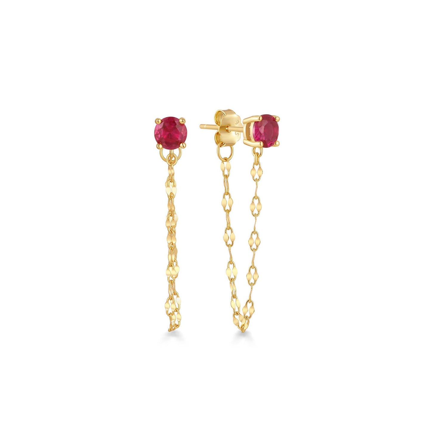 ROUND CZ DANGLE STUD