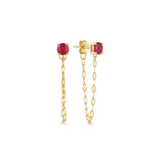 ROUND CZ DANGLE STUD