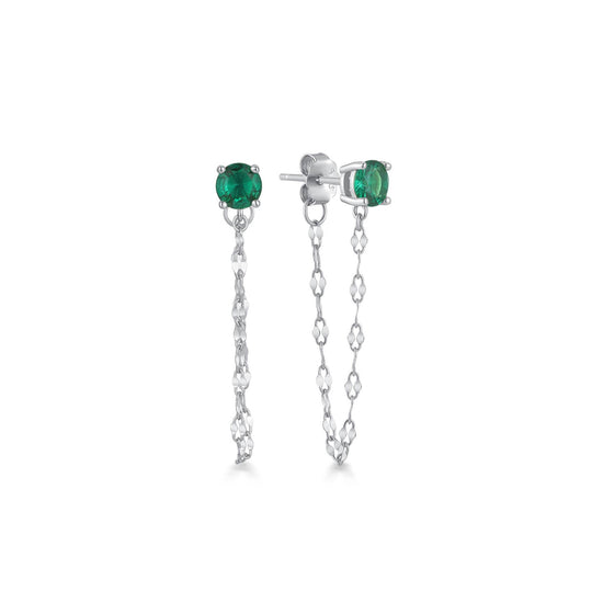 ROUND CZ DANGLE STUD