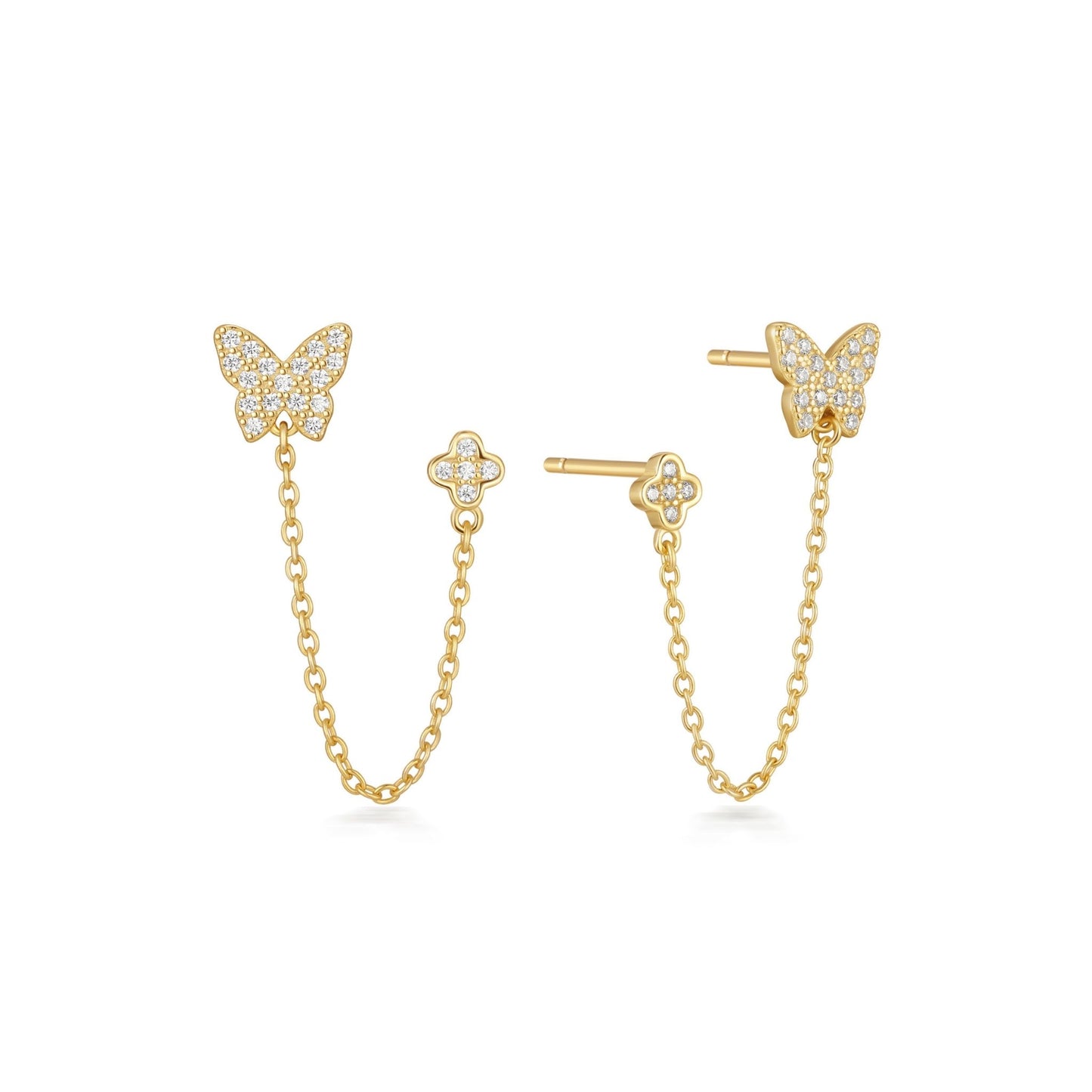 BUTTERFLY DOUBLE STUD