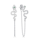 SERPENT PAVE DANGLE STUD