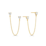 DOUBLE ROUND DANGLE STUD