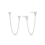 DOUBLE ROUND DANGLE STUD