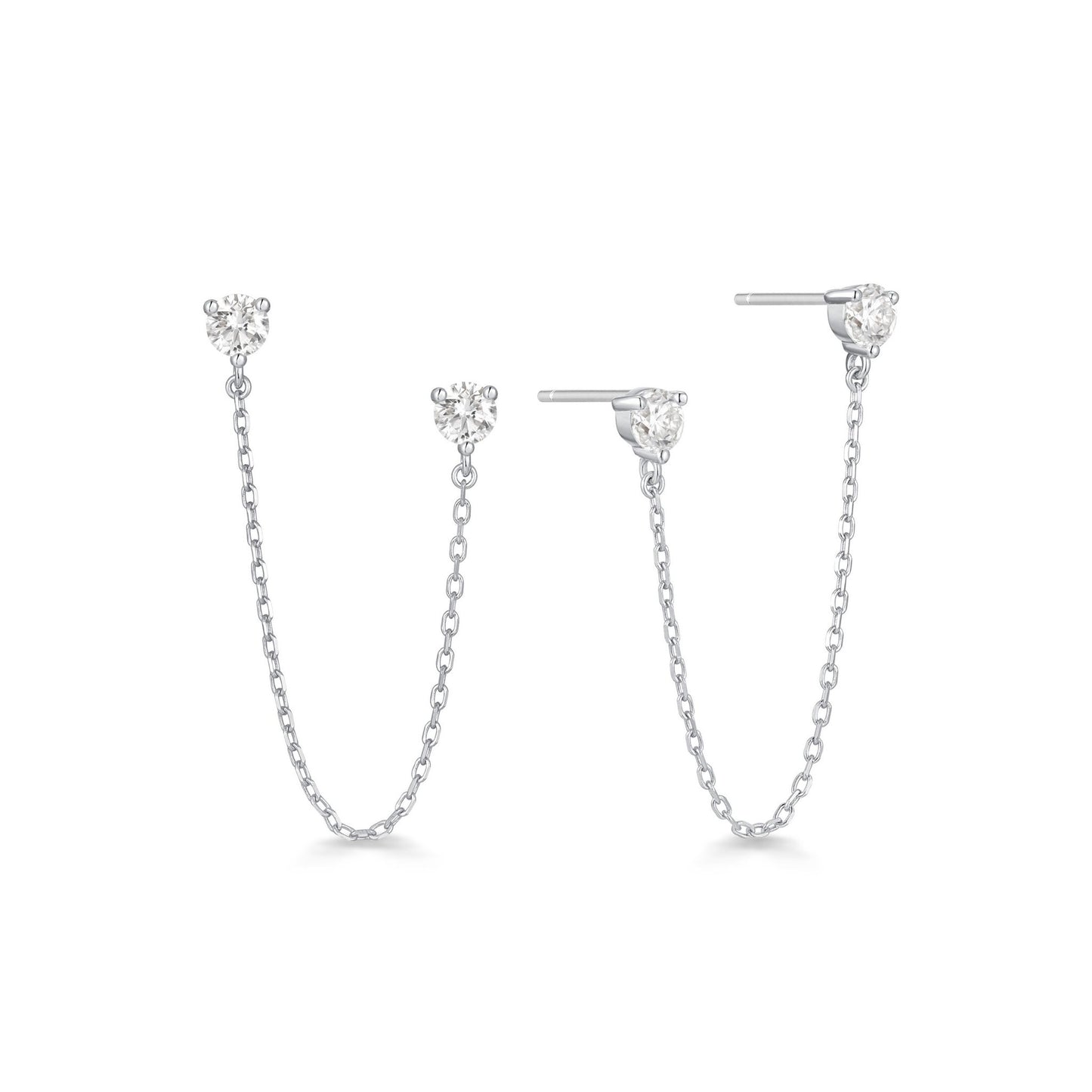 DOUBLE ROUND DANGLE STUD