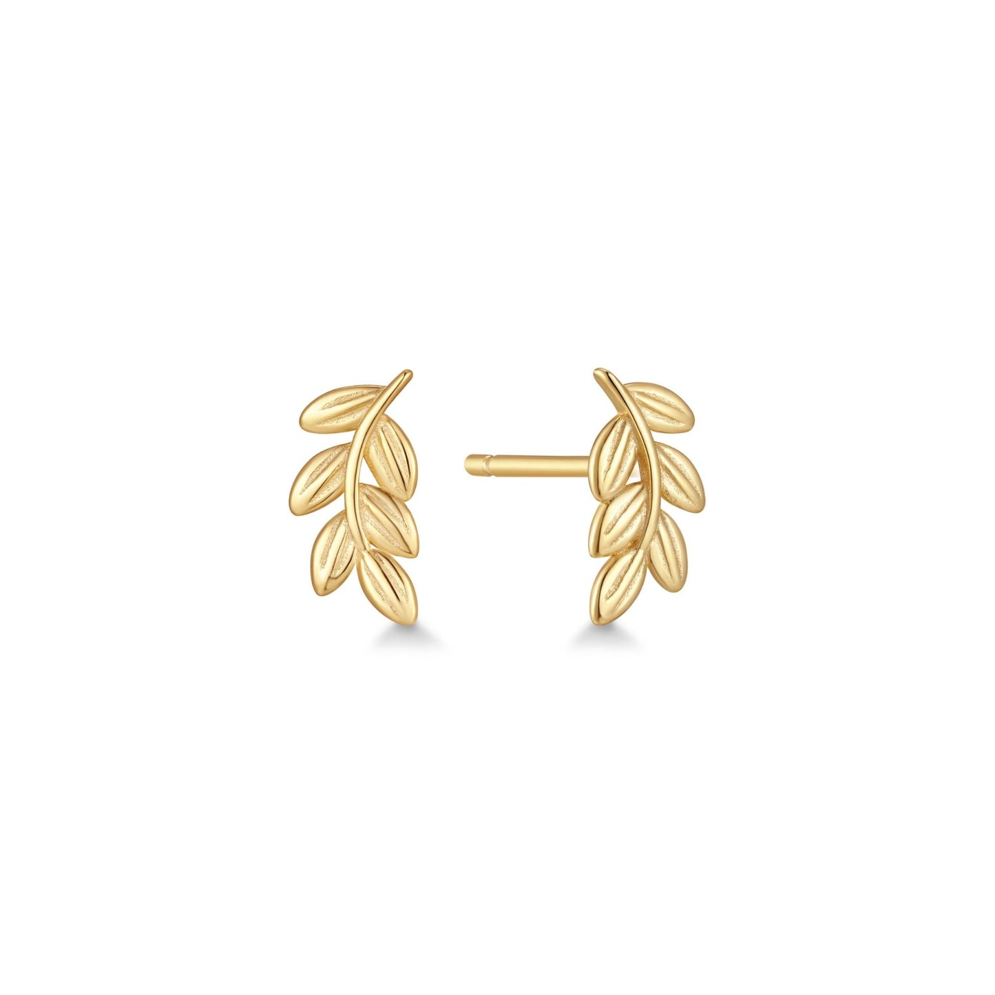 TEXTURED LEAF STUD