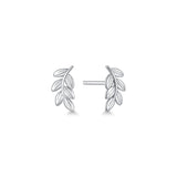 TEXTURED LEAF STUD