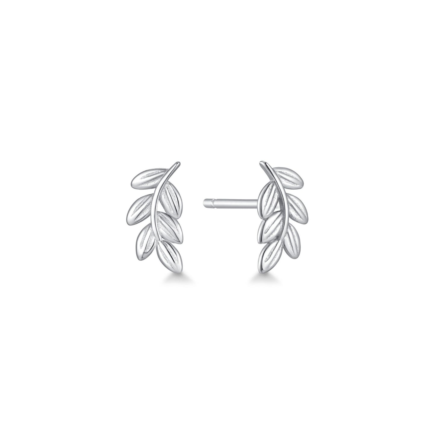 TEXTURED LEAF STUD