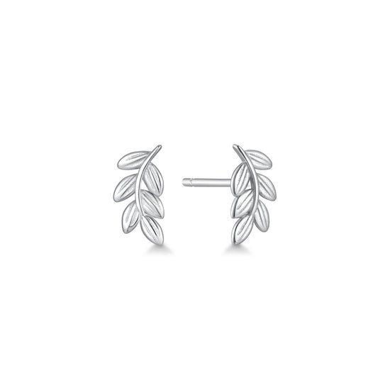 TEXTURED LEAF STUD