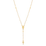 GEMSTONE ROSARY VIRGIN MARY - PEARL