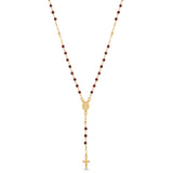 GEMSTONE ROSARY VIRGIN MARY - GARNET