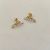 crawler pearl and cz studs
