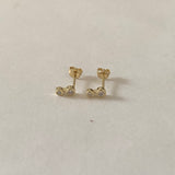 double cz stud