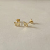 solid butterfly stud