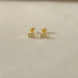 baguette cz stud
