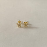 cz butterfly stud