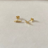 three bar cz stud