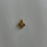 clear cross with zirconia center