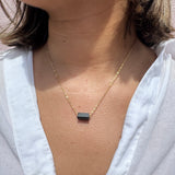 SHUNGITE CUBE NECKLACE