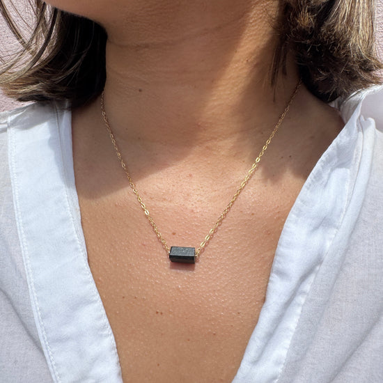 SHUNGITE CUBE NECKLACE