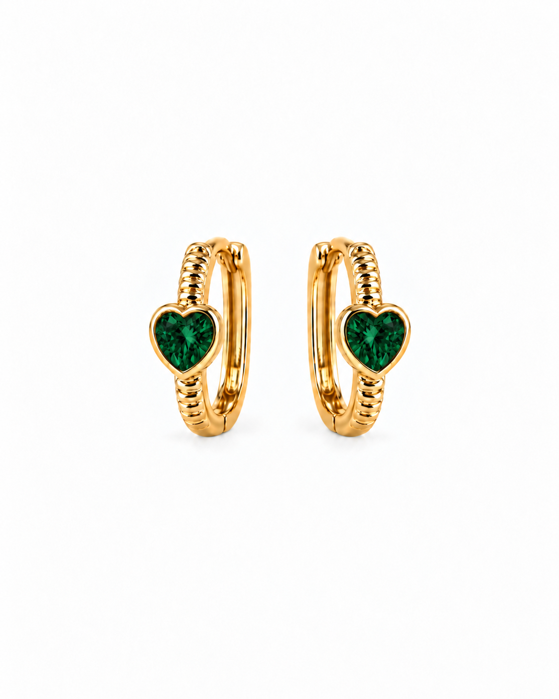 Emerald huggies versatile pieces blend classic design with modern gemstone detailing