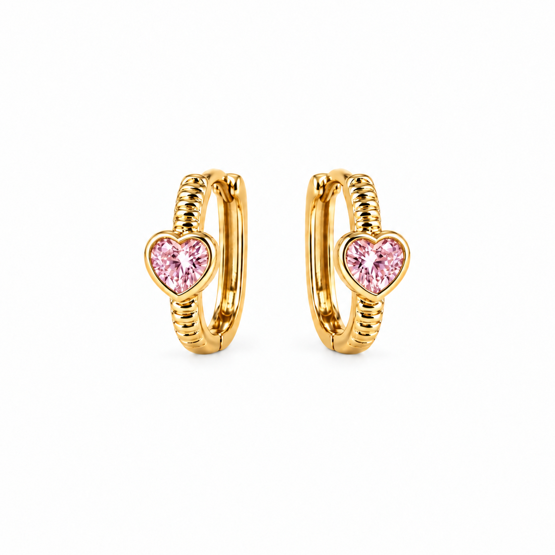 Pink huggies versatile pieces blend classic design with modern gemstone detailing