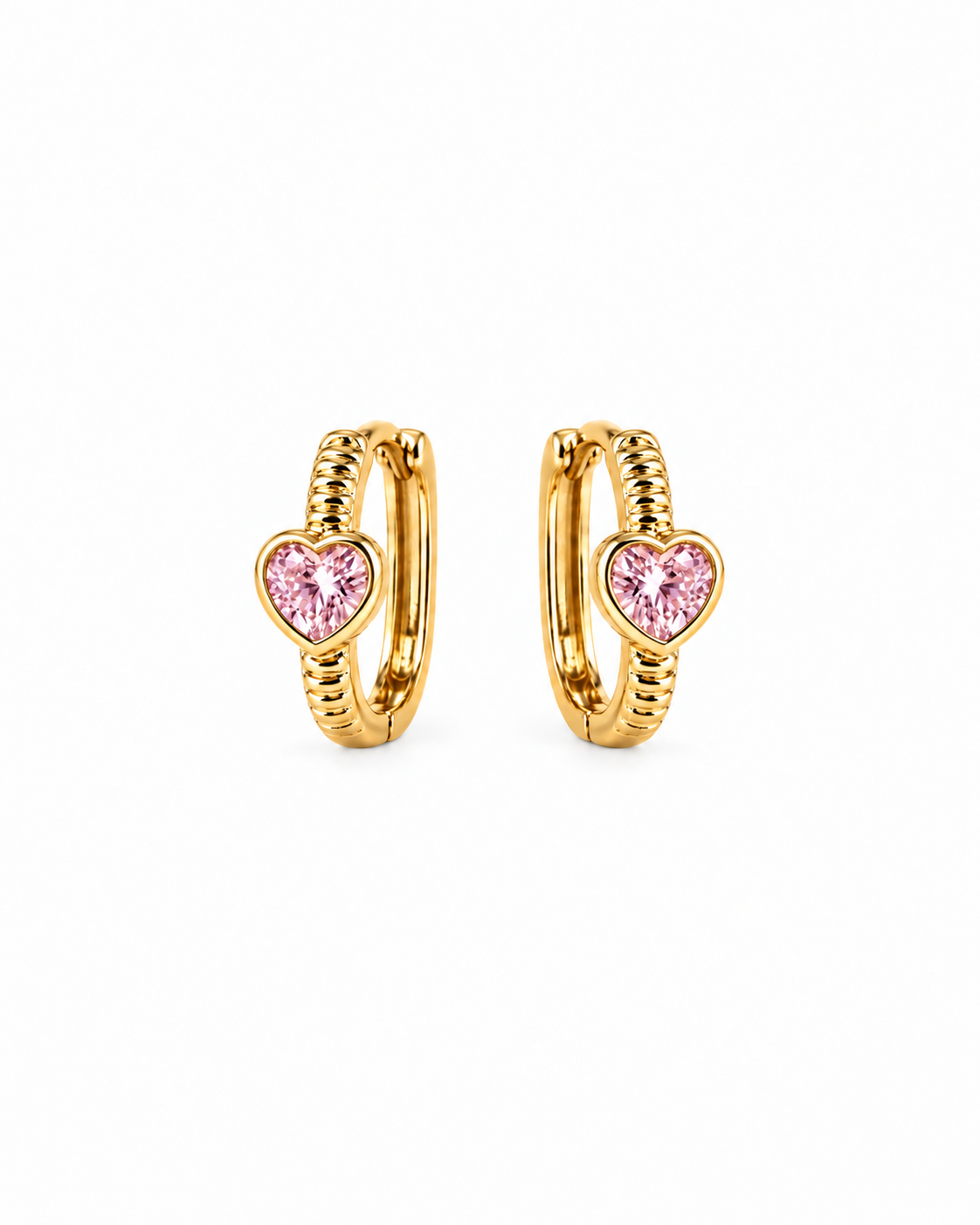 Pink huggies versatile pieces blend classic design with modern gemstone detailing