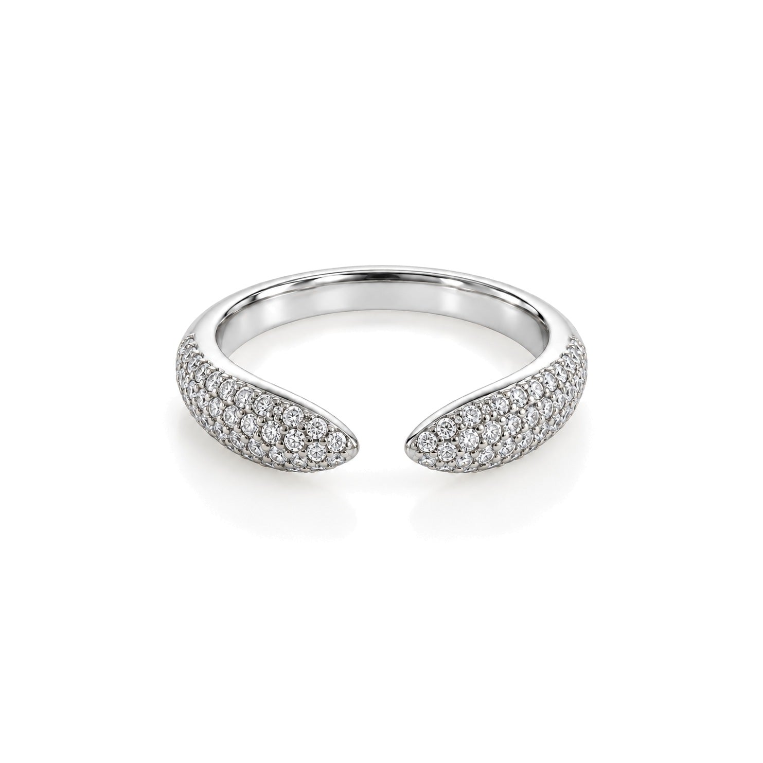 ELOA open pavé ring by ÍNDIGO