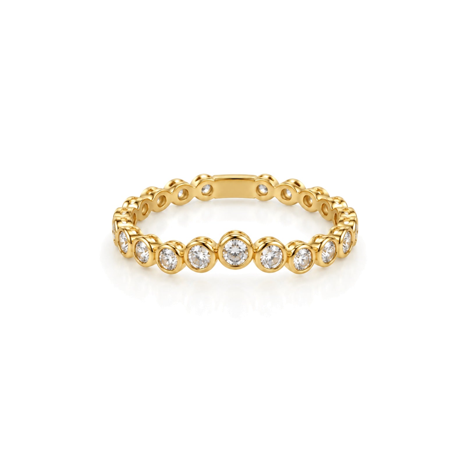 ESTELA bezel-set eternity ring by ÍNDIGO