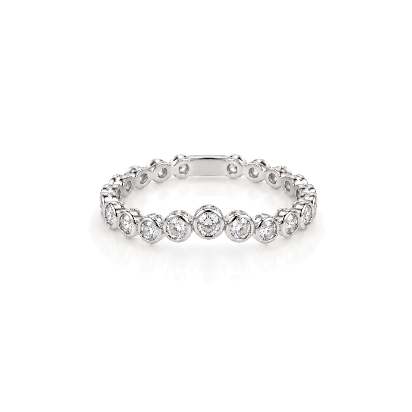 ESTELA bezel-set eternity ring by ÍNDIGO