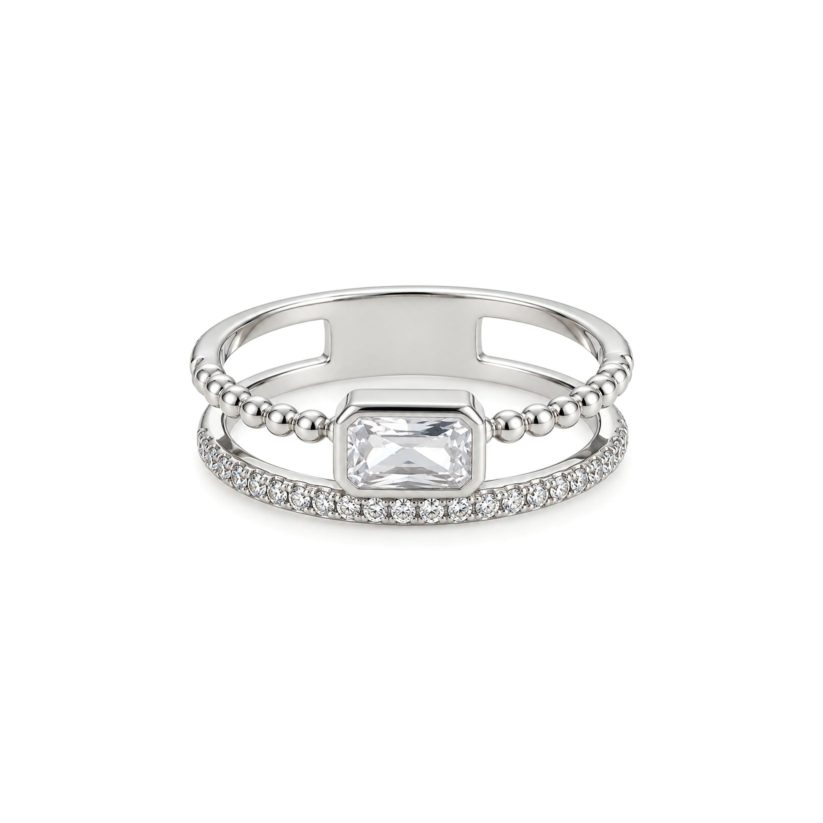 ILANA baguette double-band ring by ÍNDIGO