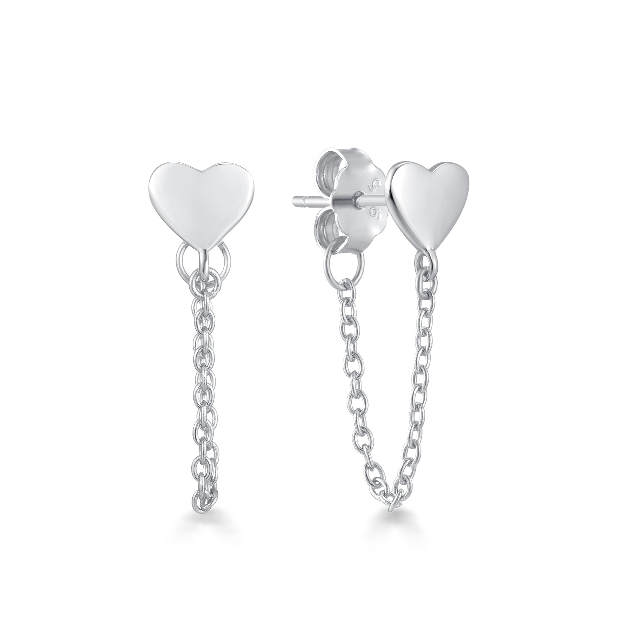 HEART DANGLE STUD