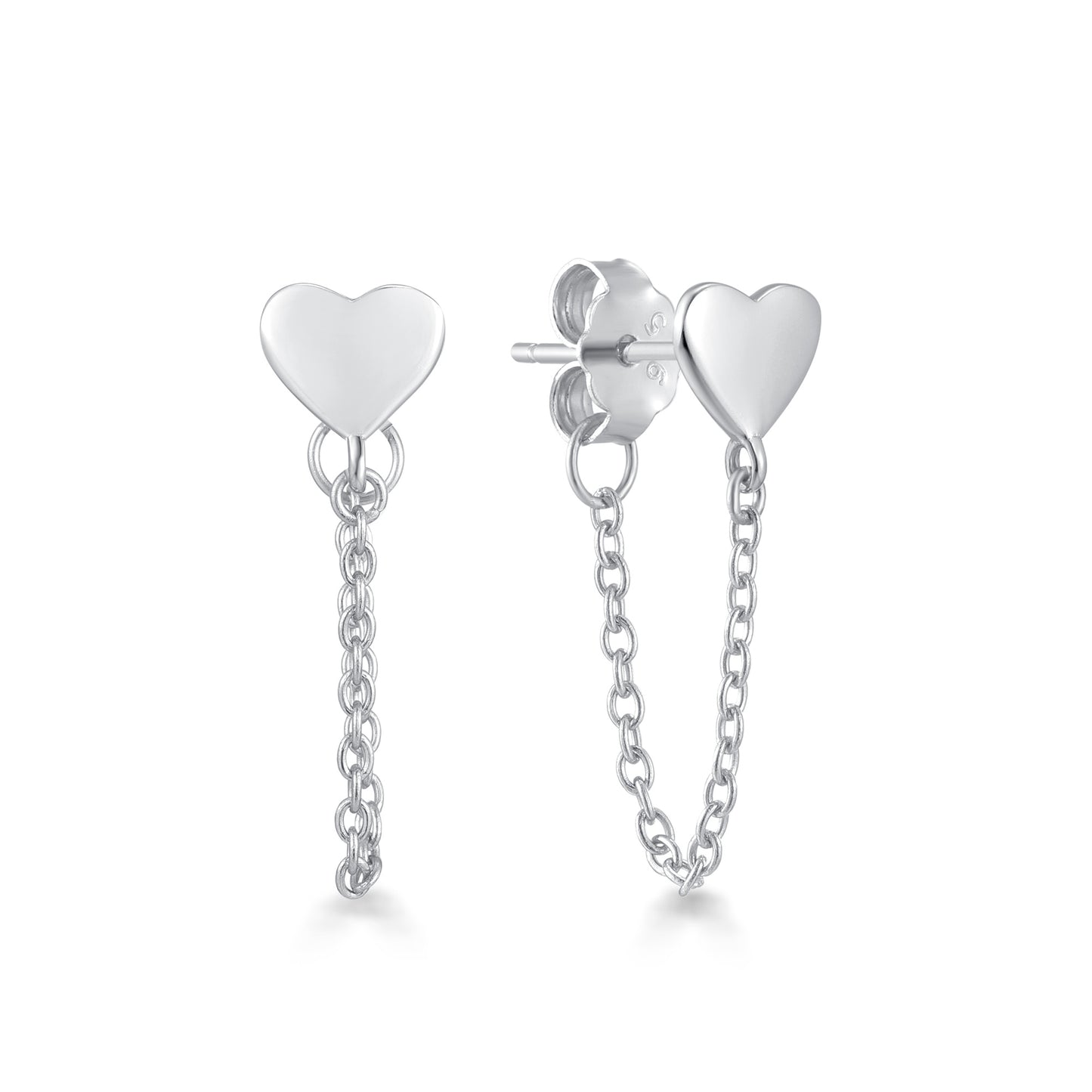 HEART DANGLE STUD