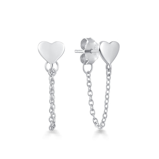 HEART DANGLE STUD
