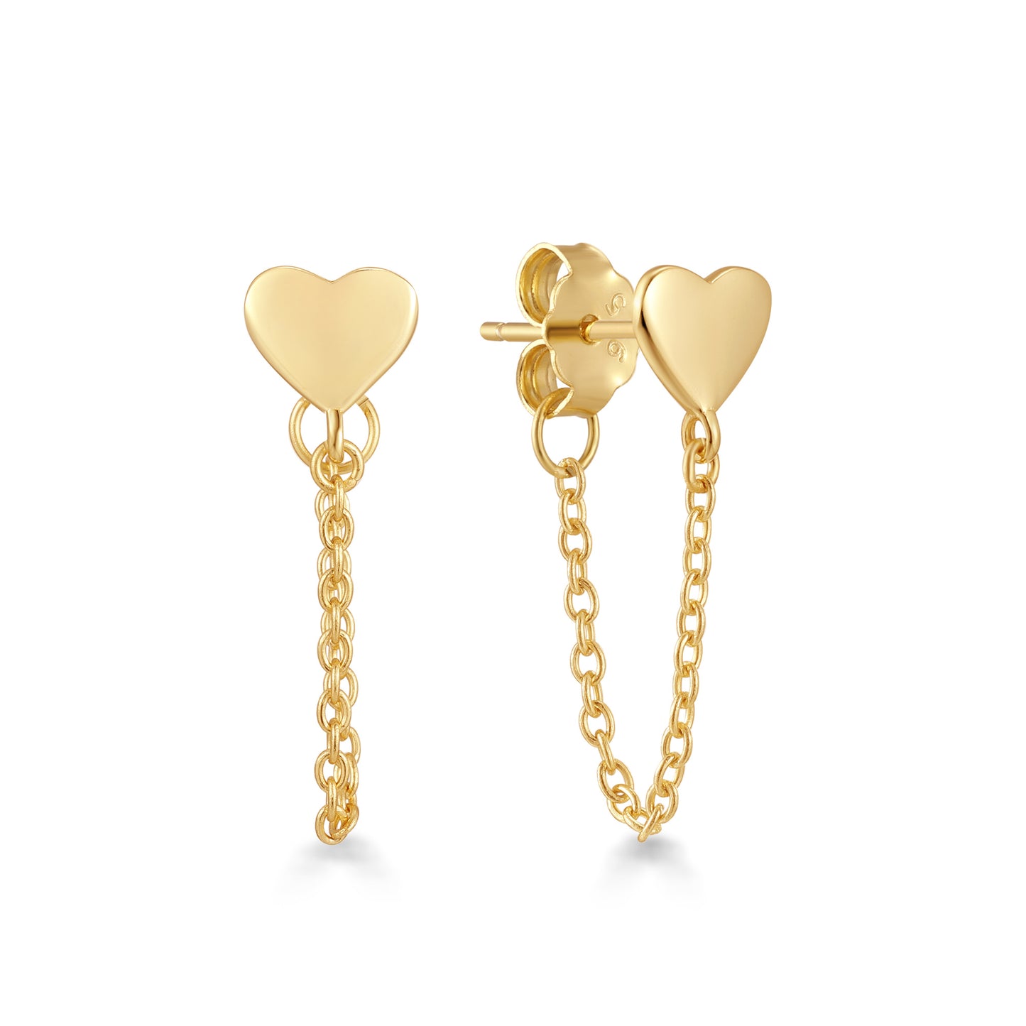 HEART DANGLE STUD