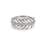 LILA pavé leaf ring by ÍNDIGO
