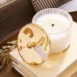 GILDED MEDIUM POURED CANDLE FROSTED WOOD FRAISER FIR