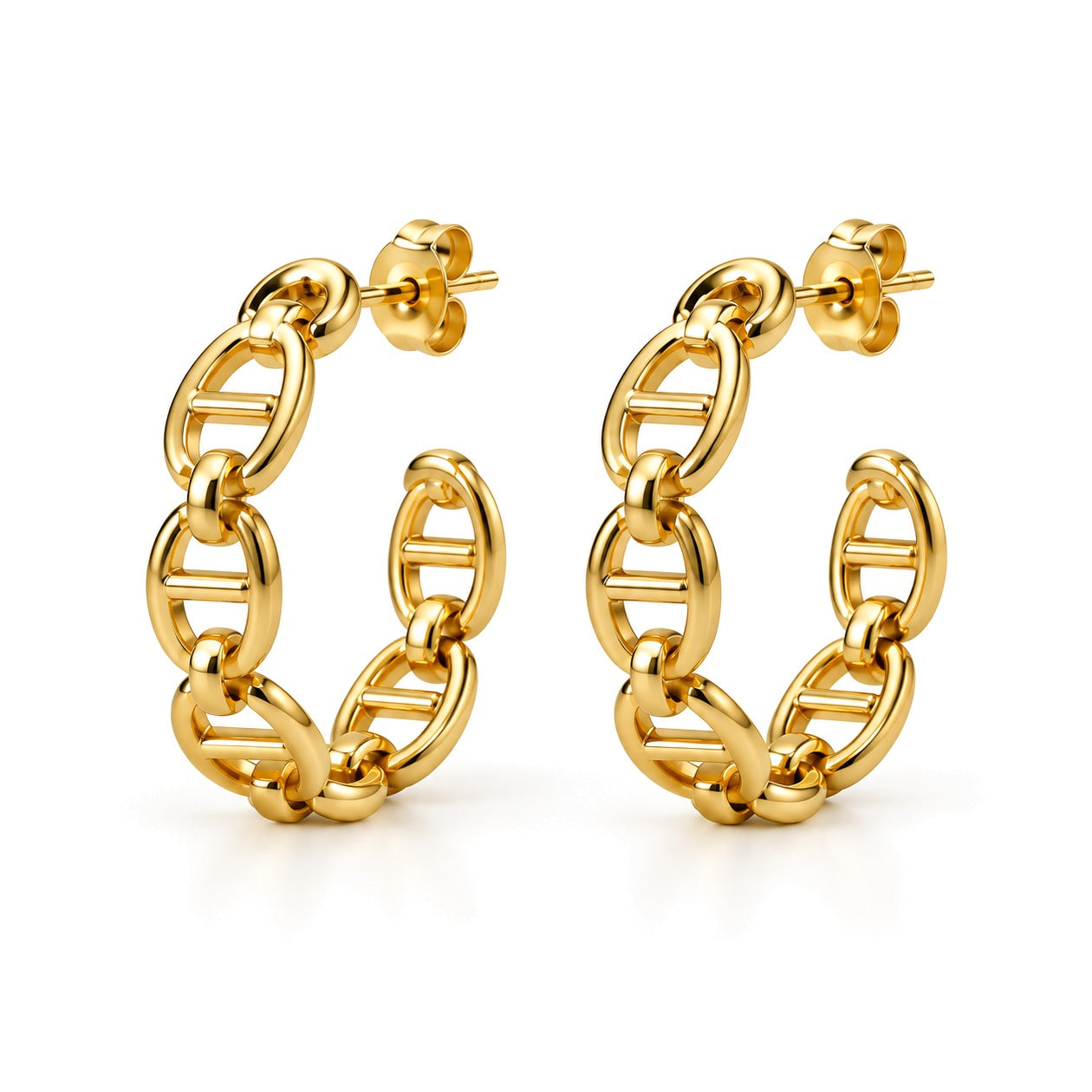 GENESIS gold earrings by ÍNDIGO