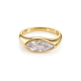 NAIA marquise stone signet ring by ÍNDIGO