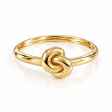 NALIA polished gold love knot ring
