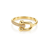 KEILA pavé link ring by ÍNDIGO